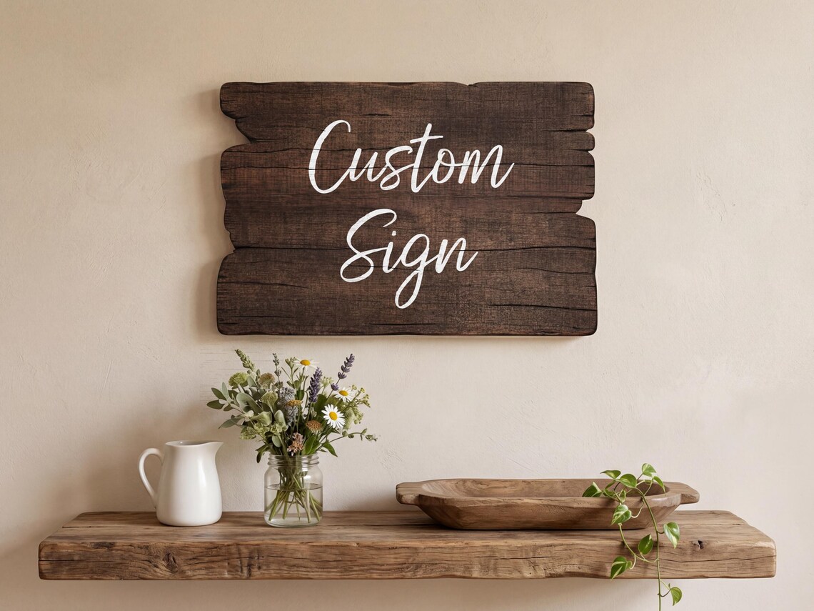 Rustic Wording Large Custom Reclaimed Wood Sign. Personalize With Your Own Wording ...