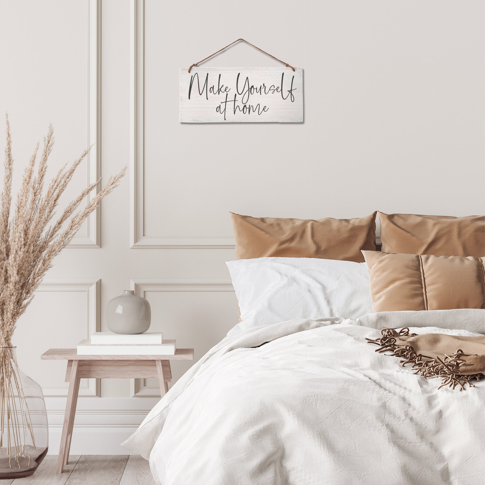 Custom Rustic Minimalist Hanging Sign. Hand Painted. - Etsy