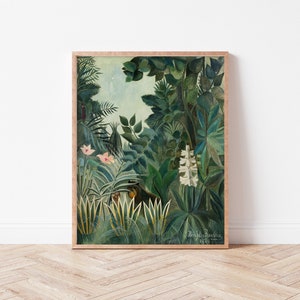 The Equtorial Jungle Henri Rousseau Digital Download Botanical Wall Art Jungle Print Printable Wall Art image 2