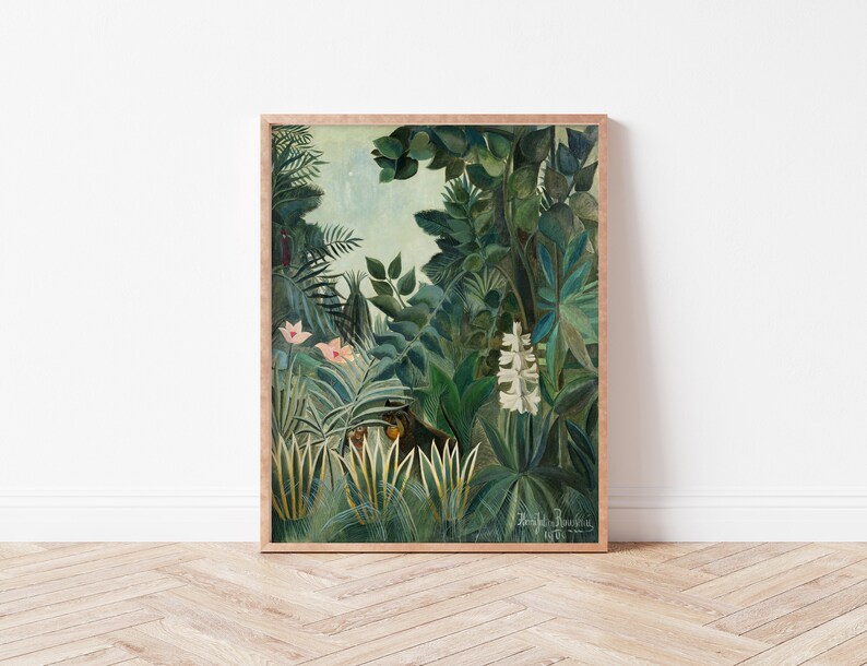 The Equtorial Jungle Henri Rousseau Digital Download Botanical Wall Art Jungle Print Printable Wall Art image 2