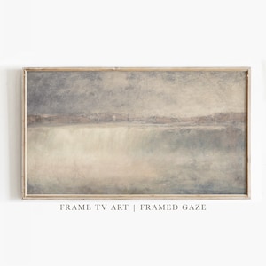 Frame TV Art Neutral Painting | Abstract TV Art | Vintage Painting | Art for Samsung Frame TV