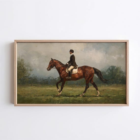 Equestrian Horseback Rider for Frame TV | Vintage Riding Portrait | Classic English Country Art | Digital Download