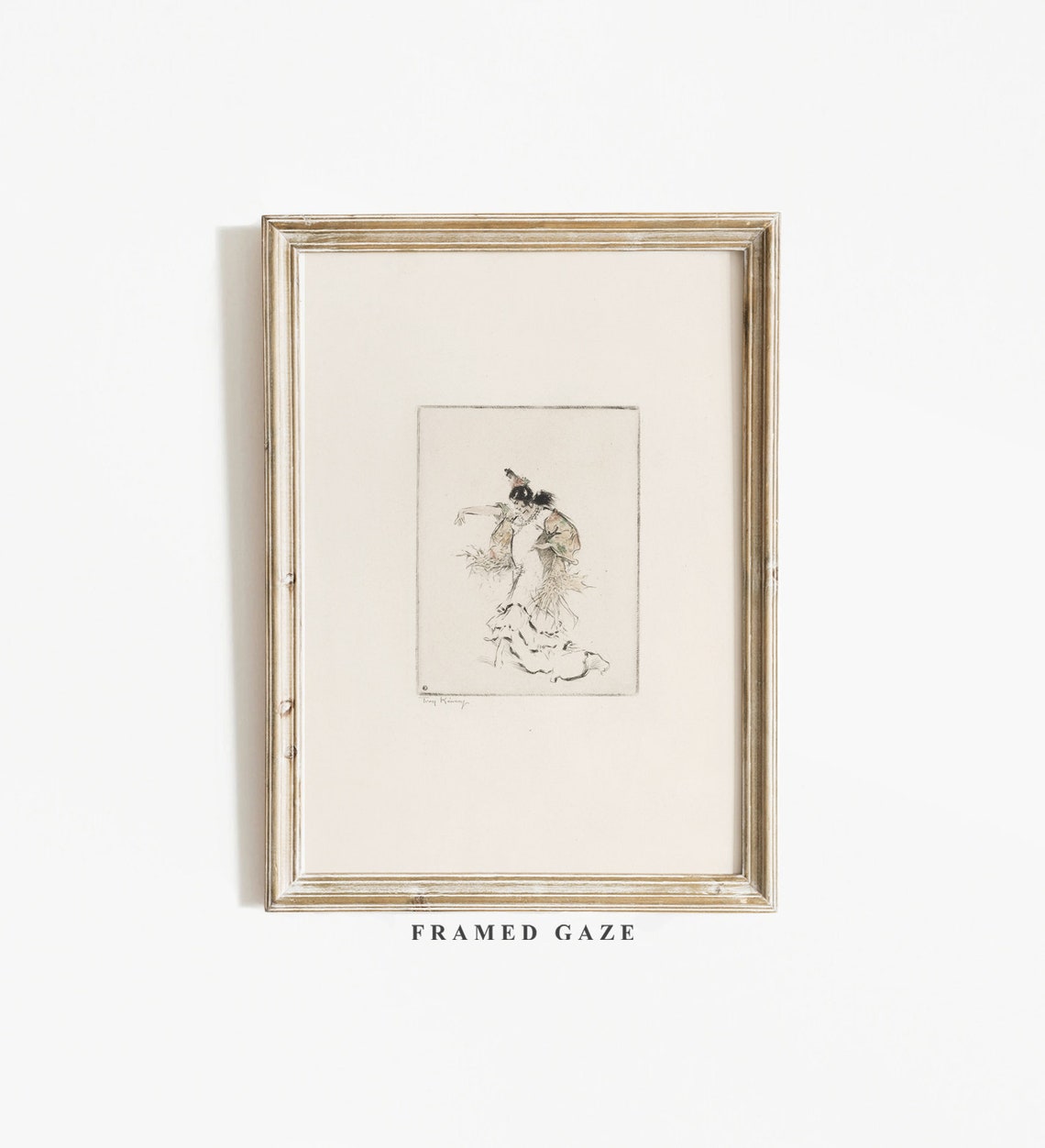 Vintage Wall Art Figure Sketch Vintage Sketch Art Etsy