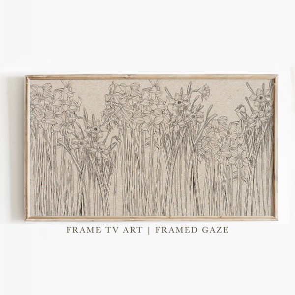 Frame TV Art Spring | Daffodils Flowers | Samsung TV Art | Digital Download | Art for Samsung Frame TV