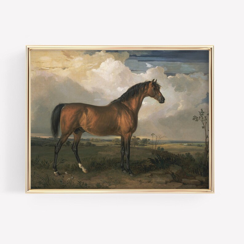 Vintage Horse Wall Art Vintage Painting Digital Wall Art Etsy