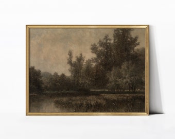 Moody Landscape Painting | Vintage Wall Art | Moody Art | Gallery Wall Art | DIGITAL DOWNLOAD