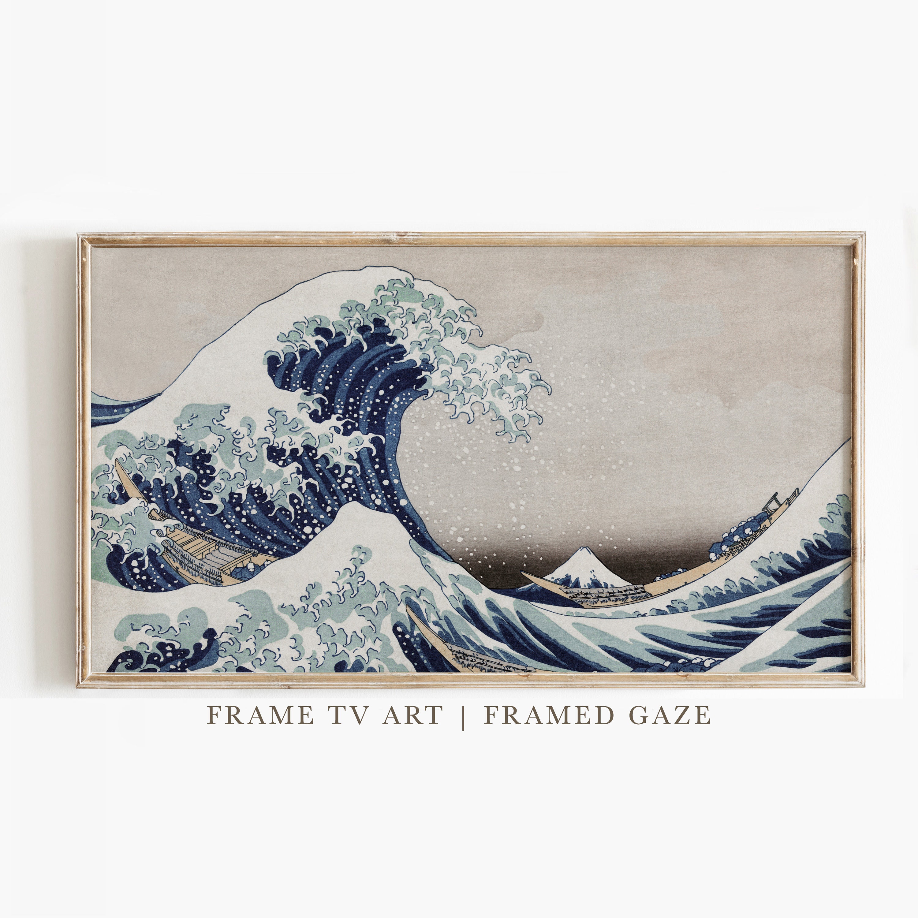 アート・デザイン・音楽 GREAT MOVIE GRAPHICS Samsung Frame TV Art | the Great Wave of Kanagawa | Japanese