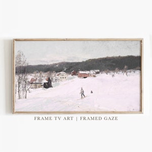 Samsung Frame TV Art Winter, Winter Landscape, Frame TV Art Snow, Samsung Frame TV Snow