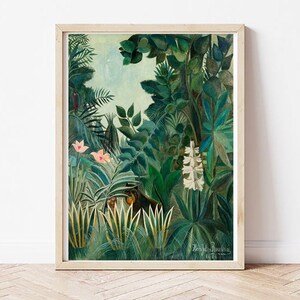 The Equtorial Jungle Henri Rousseau Digital Download Botanical Wall Art Jungle Print Printable Wall Art image 3