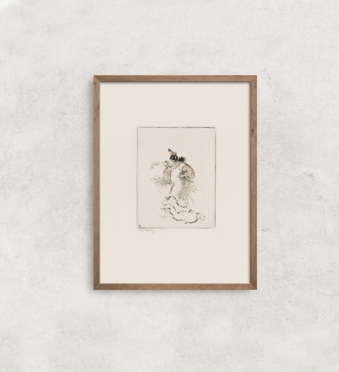 Vintage Wall Art Figure Sketch Vintage Sketch Art Etsy