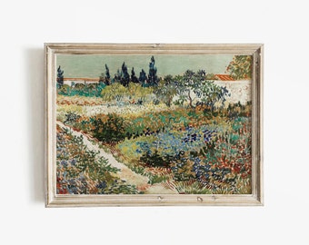 Vintage Garden Art,Van Gogh Painting,  Spring Art, Antique Art, Digital Download | Vintage Painting