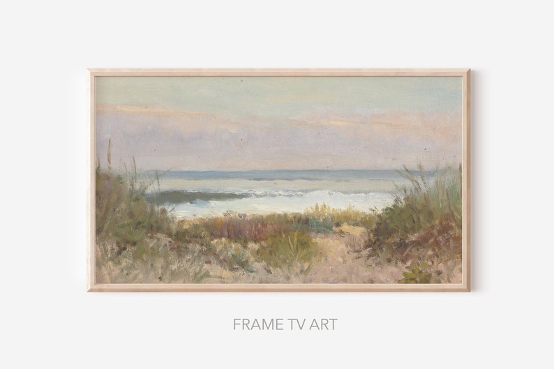 Samsung Frame TV Art | Vintage Painting  | Hidden Beach | Samsung TV Art | Digital Download | Art for Samsung Frame TV 