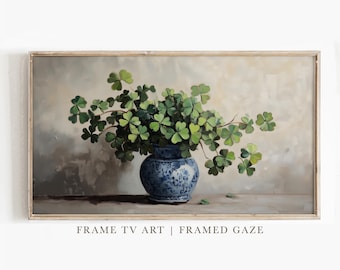 Natura morta con trifoglio / Illustrazione di trifoglio per il giorno di San Patrizio (Download digitale)