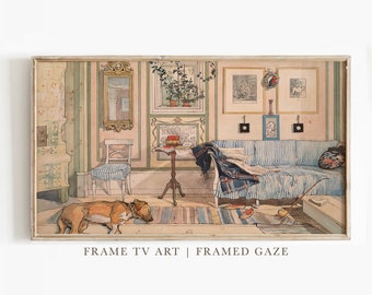 Samsung Frame TV Art | Carl Larsson Vintage  Painting | Digital Download | Art for Samsung Frame TV