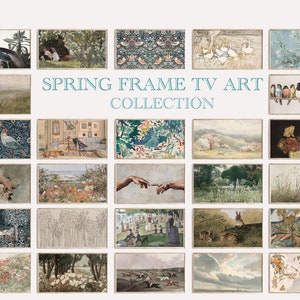Frame TV Art Spring Bundle, Frame Tv Art Set of 27 Paintings, Art for Tv, Digital Download, Frame TV Art