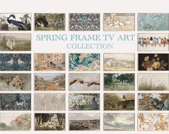 Bundle de printemps d'art TV cadre, ensemble d'art TV cadre de 27 peintures, oeuvre d'art pour la télévision, téléchargement numérique, art cadre TV