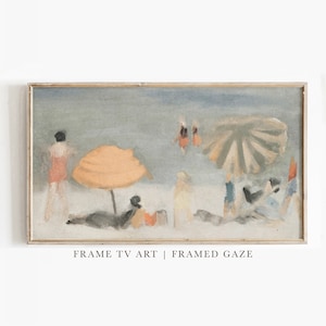 Samsung Frame TV Art Summer | Frame TV Art | Beach Vintage Painting | Nautical Painting | Digital Download | Art for Samsung Frame TV