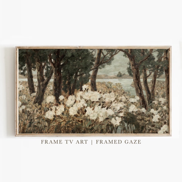 Frame TV Art Spring, Garden Painting, Flower Garden, Frame TV Art, Digital Download