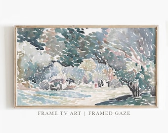 Frame TV Art printemps | Peinture vintage | | Téléchargement numérique | Déco cadre pour téléviseur Samsung