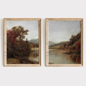 Set von 2 Herbst Prints, Vintage Wandkunst Herbst, Herbst druckbare Kunst, Fine Art Print, digitaler Download