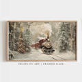 Frame TV Art Christmas | Train Painting | Winter Painting | Winter Wall Art | Frame TV Art Snow | Frame TV Art Winter | Art for Tv