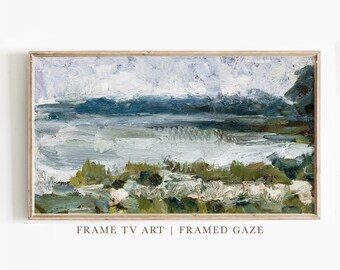 Textured Impasto Landscape for Frame TV | Warm Countryside Art | Digital Download