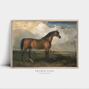 Impresión de caballo vintage: Arte mural de estilo rústico (descarga digital)
