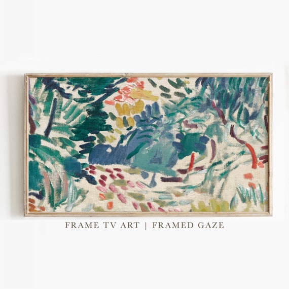 Vintage Abstract Landscape Art for Samsung Frame TV | Printable Download