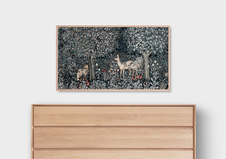 Samsung Frame TV Art Vintage Morris Tapestry Frame TV Art Digital Download Art for Samsung Frame TV image 3