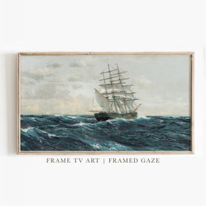 Samsung TV Frame Art | Frame TV Art Beach | Vintage Painting | Digital Download