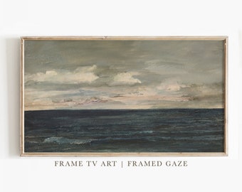 Samsung TV Frame Art | Frame TV Art Beach | Vintage Painting | Digital Download