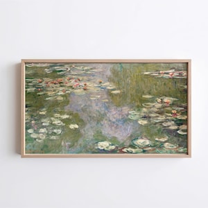 Monet Water Lilies Painting | Vintage Impressionist Pond Frame TV Art (Digital Download)