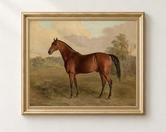 Vintage Horse Print: Farmhouse Wall Art (Digital Download)