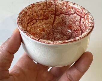Orange crackle bowl #20