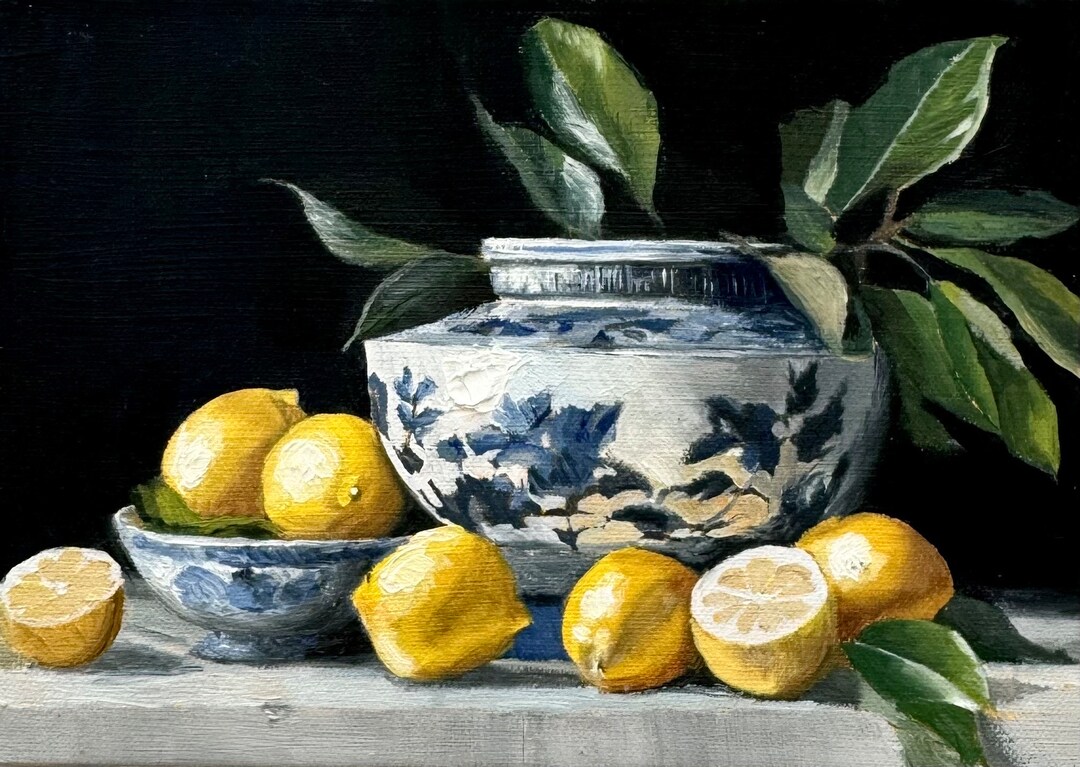 Lemon Art Print, Vintage Art Print, Lemon Wall Decor, Still Life Lemon ...