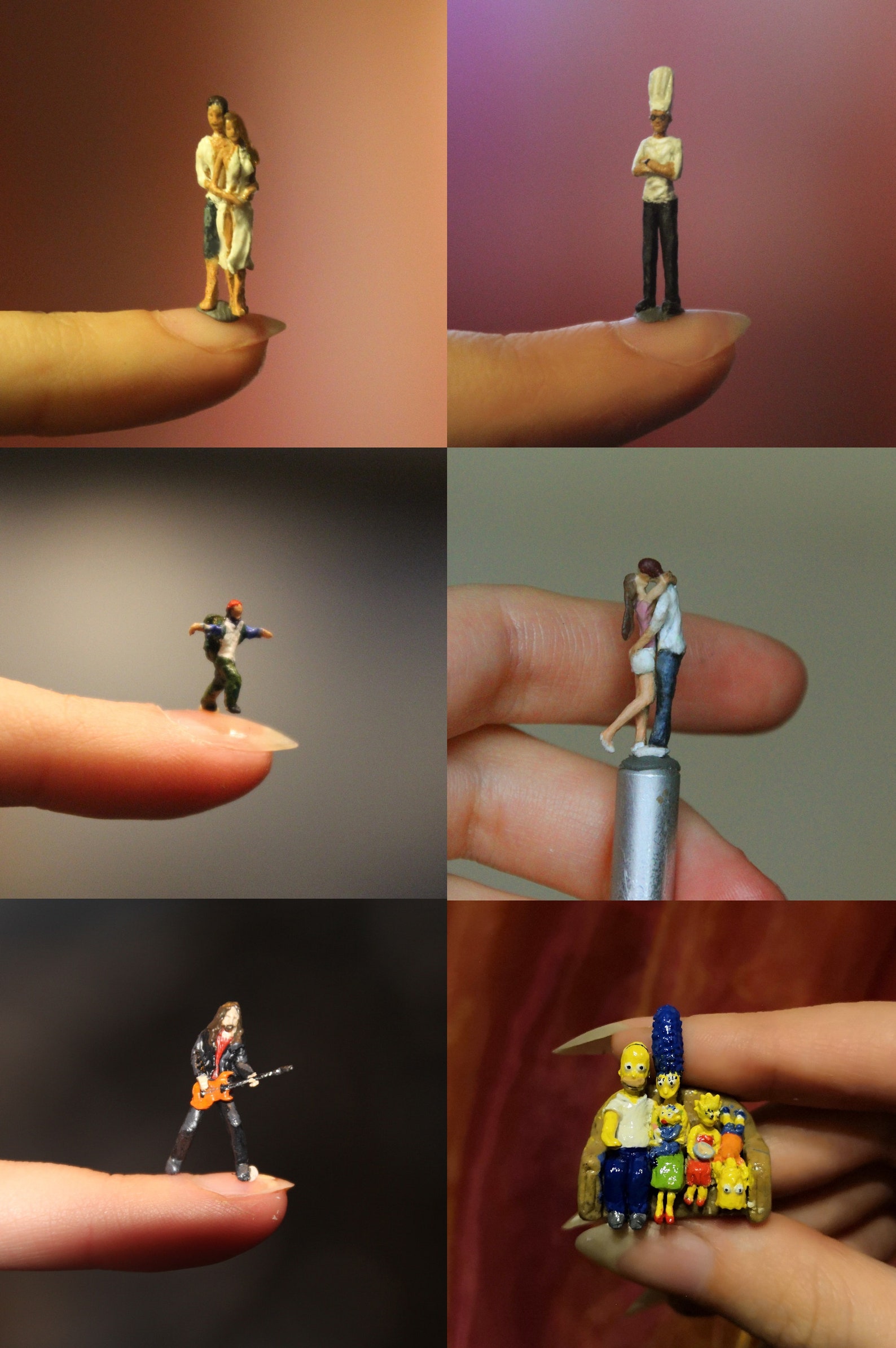 Miniature figures of people from the photo handmade Etsy