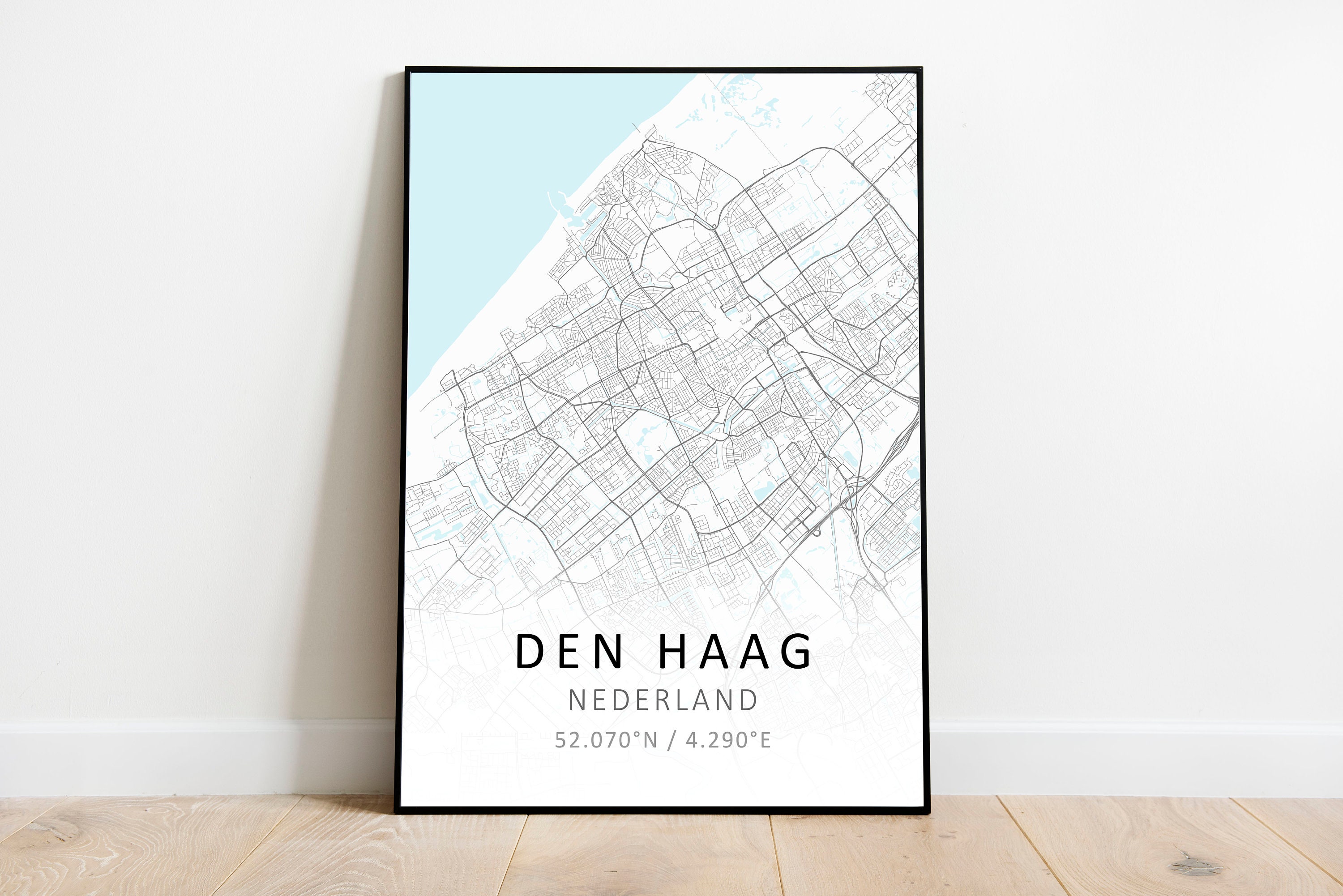 Den Haag City Map Poster Minimalistic City Map Unique City Etsy