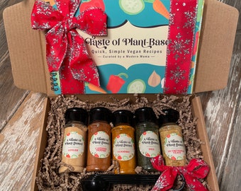 Gift Box with Plant-Based Cookbook and Spices