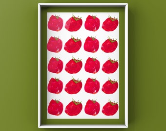 Tomato Party A4 Giclée Print