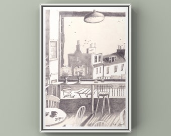 Dreamy Cafe A4 Giclée Print