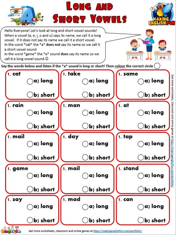 Short Vowel online gamesMaking English Fun