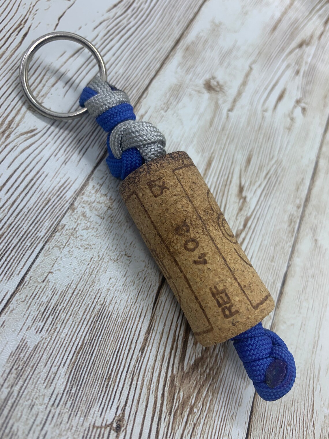 Blue and Grey Floating Keychain Hook Holder Keychains for Etsy