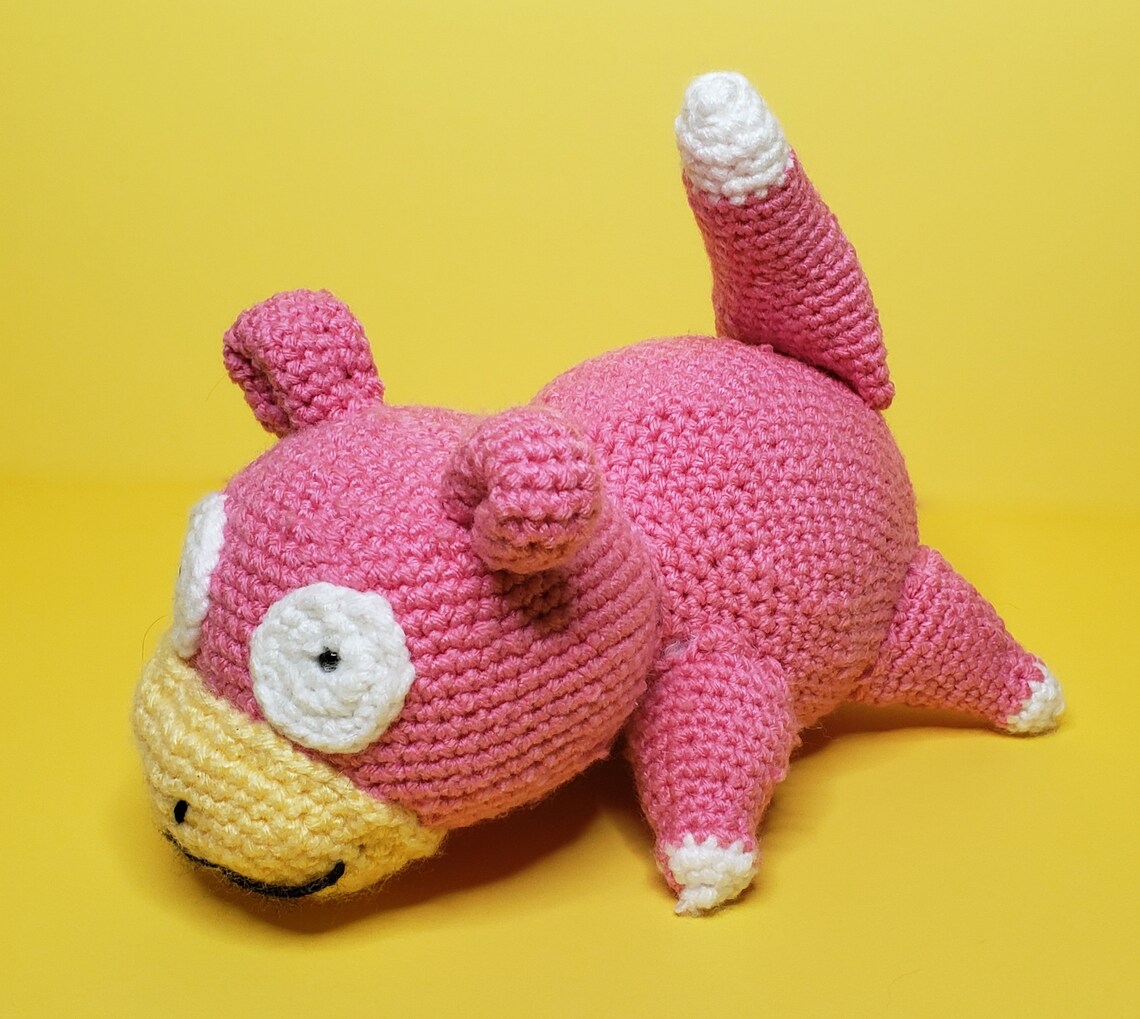 Kawaii Slowpoke Amigurumi Crochet Plushie Etsy