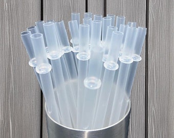 10.5 in Reusable Plastic Straws - Great for Tumblers!