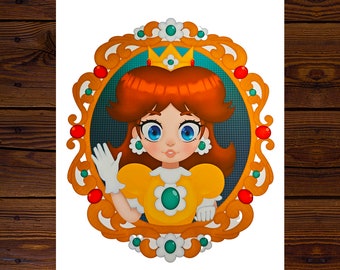 Princess Daisy | Glossy Art Print Video Game Character