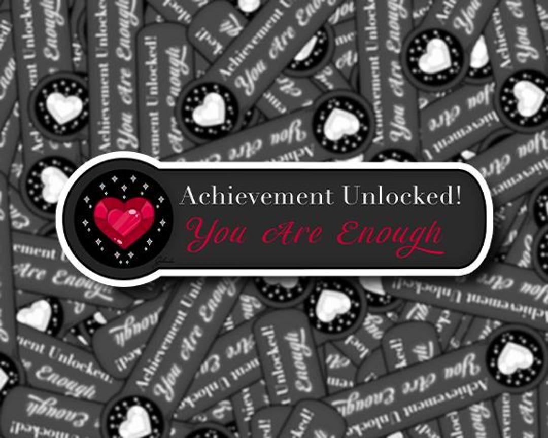Achievement Unlocked | Glossy Vinyl Sticker - Etsy
