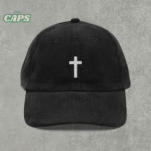 Cross Vintage Corduroy Hat | Christian Hat | Christian & Church Hat for Faithful Style | Unisex Casual Cap | Perfect Gift for Believers