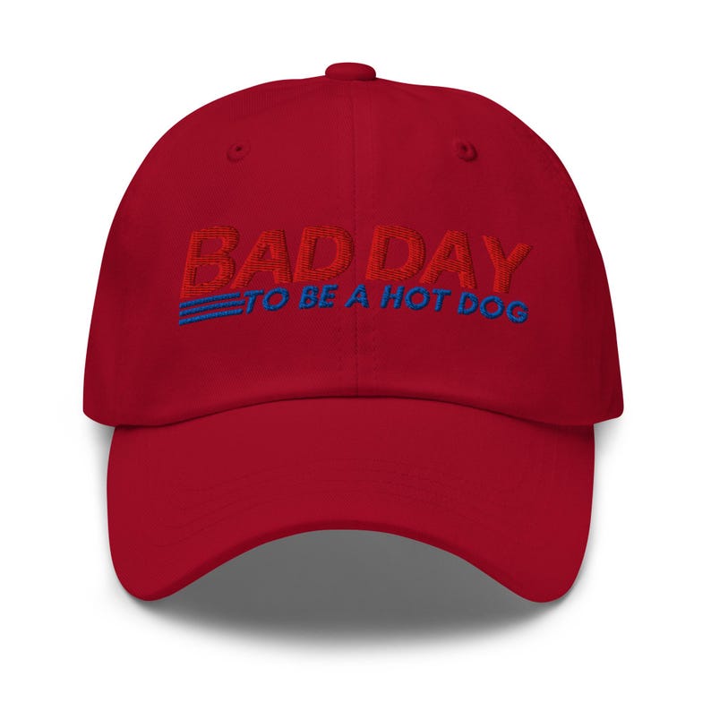 Bad Day To Be a Hot Dog Embroidered Dad Hat |