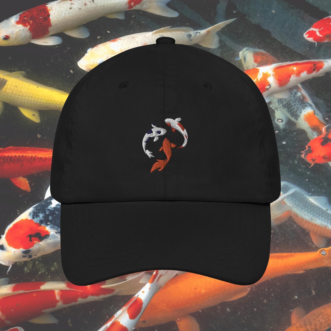 JPAK Embroidered Koi Fish Dad Hat - Premium Cotton Baseball Cap, Adjustable, One Size Fits Most - View #6