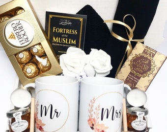 Luxury Personalised Couples Hamper Box Islamic Gift Revert Modest Hijabi Nikah Engagement Wedding Umrah New Home New Parents Ramadan Eid
